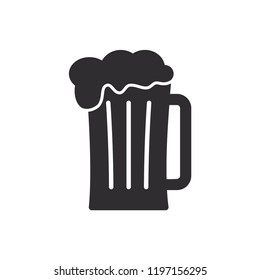 beer icon in trendy flat design 