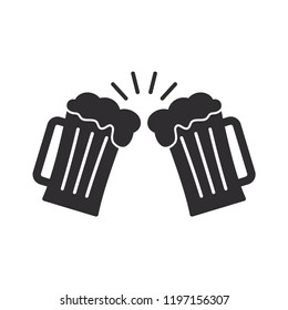 beer icon in trendy flat design 