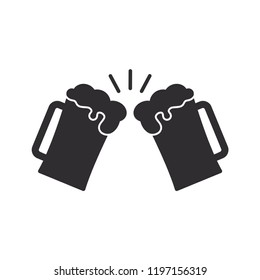 beer icon in trendy flat design 