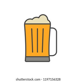 beer icon in trendy flat design 