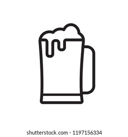 beer icon in trendy flat design 