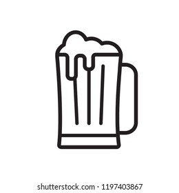 beer icon in trendy flat design 