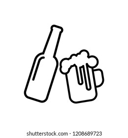 Beer Icon in trendy flat style