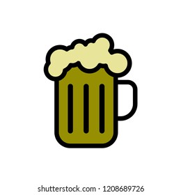 Beer Icon in trendy flat style