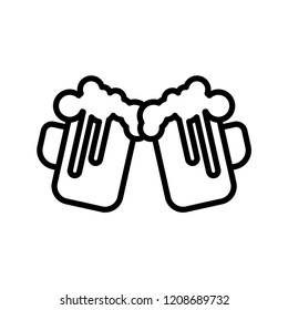 Beer Icon in trendy flat style