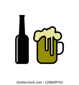 Beer Icon in trendy flat style