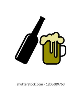 Beer Icon in trendy flat style