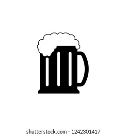 Beer Icon in trendy flat style isolated on white background. Beer glass symbol for your web site design, logo, app, UI. Vector illustration, EPS10.