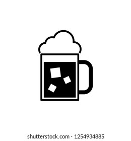 Beer icon in trendy flat style. Beer glass symbol for your web site design, logo, app, UI. Vector illustration.