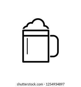 Beer icon in trendy flat style. Beer glass symbol for your web site design, logo, app, UI. Vector illustration.