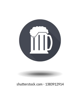 Beer Icon in trendy flat style isolated. Beer glass symbol for your web site design, logo, app, UI. Vector illustration, EPS10.
