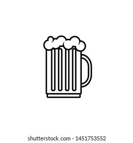 Beer Icon in trendy flat style isolated on grey background. Beer glass symbol for your web site design, logo, app, UI. Vector illustration, EPS10.