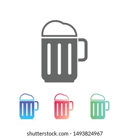 Beer Icon in trendy flat style isolated on grey background. Beer glass symbol for your web site design, logo, app, UI. Vector illustration, EPS10.