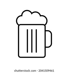 Beer Icon in trendy flat style isolated on grey background. Beer glass symbol for your web site design, logo, app, UI. Vector design.
