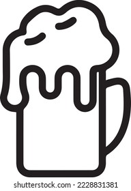 Beer Icon in trendy flat style isolated on grey background. Beer glass symbol for your web site design, logo, app, UI. Vector illustration
