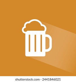 Beer Icon in trendy flat style, Beer glass symbol for your web site design, logo, app, UI. Vector illustration