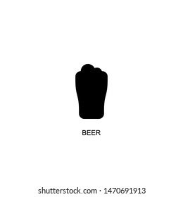 beer icon vector black design