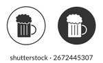 Beer icon vector clipart in black colors. suitable for graphic work