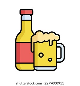 beer icon vector design template in white background