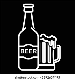 beer icon vector design template