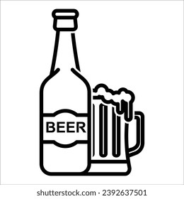 beer icon vector design template