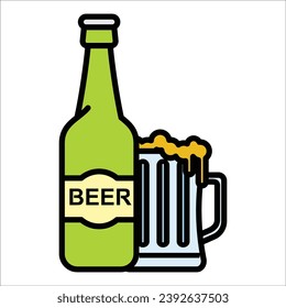 beer icon vector design template
