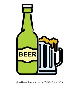 beer icon vector design template