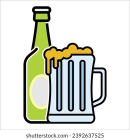 beer icon vector design template