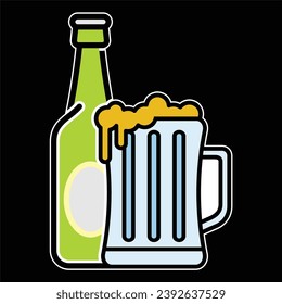 beer icon vector design template