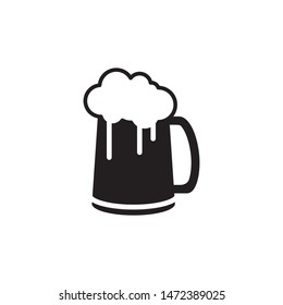 Beer icon vector. Beer design for web. Flat design style on white background.