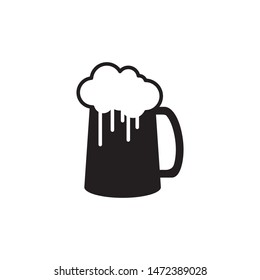 Beer icon vector. Beer design for web. Flat design style on white background.