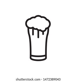 Beer icon vector. Beer design for web. Flat design style on white background.