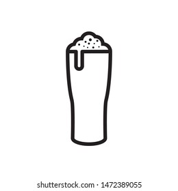 Beer icon vector. Beer design for web. Flat design style on white background.