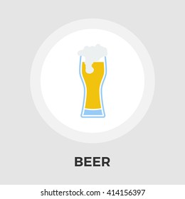 Beer icon vector. Flat icon isolated on the white background. Editable EPS file. Vector illustration.