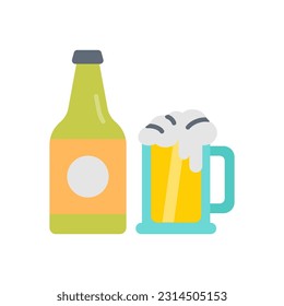 Icono de cerveza en vector. Ilustración