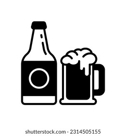 Beer icon in vector. Illustration
