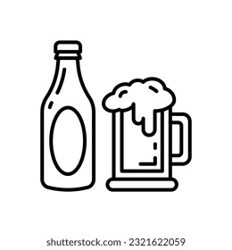 Beer icon in vector. Illustration