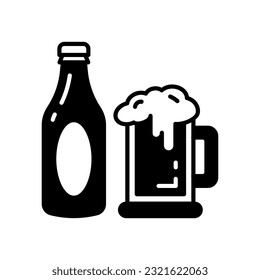 Icono de cerveza en vector. Ilustración