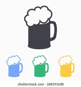 Beer  icon, vector illustration.