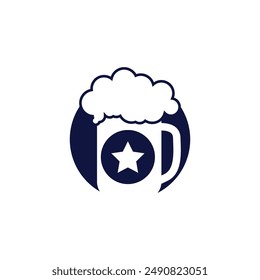 Plantilla de diseño de Ilustración vectorial de icono de cerveza
