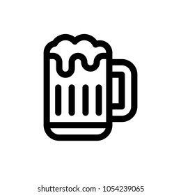 Beer icon, vector illustration. Flat design style. vector beer icon illustration isolated on White background, beer icon Eps10. beer icons graphic design vector symbols.
