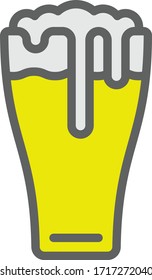 Icono de cerveza ilustración vectorial plano