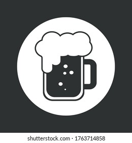 Bier-Symbol. Vektorgrafik. Flachdesign
