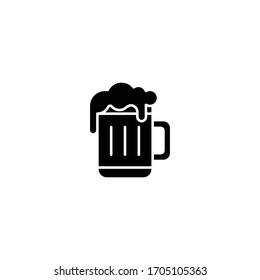 Beer icon. Vector illustration of a beer glass icon. Alcohol sign. Drink symbol for your web site design, logo, app, UI. Vector illustration, EPS10. 