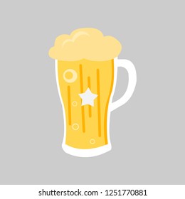 Beer Icon vector illustration isolated on grey background