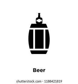 Beer icon vector isolated on white background, logo concept of Beer sign on transparent background, filled black symbol