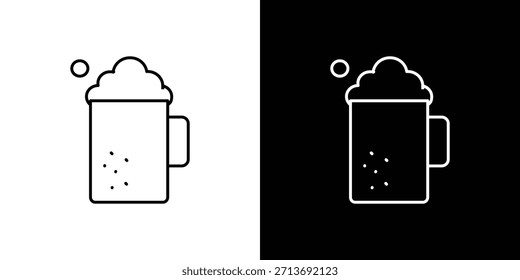 Beer icon vector logo outline. thin line symbols