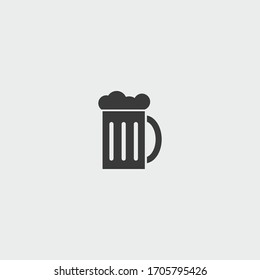 beer icon. beer vector on gray background
