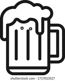 Beer icon vector on white background    