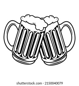 Juego de vectores de icono de cerveza. colección de signos de ilustración de barra. símbolo o logotipo de alcohol.